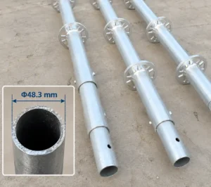 48 Series Ringlock scaffolding Standard with Φ48.3 mm outside diameter