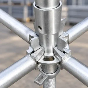 Ringlock rosette and ledger head connection inspection during scaffold assembly